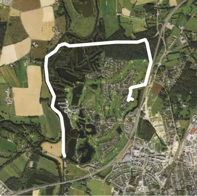 Hauling walking route map in Bruz