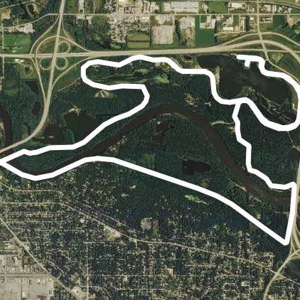 GW walking route map in Waterloo