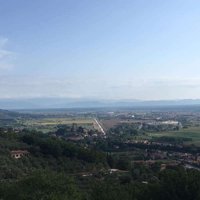 Campo dei Lupi walking route map in Vicopisano