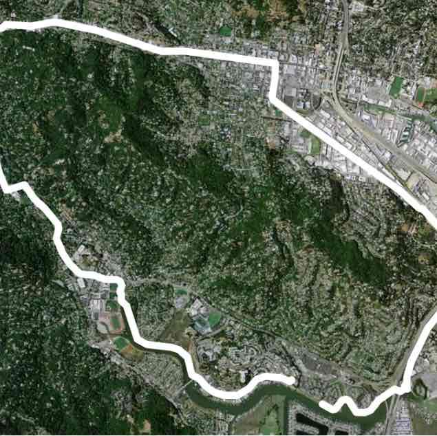 Creek Circle Wood Cut Walk Trail Greenbrae, California, USA Pacer