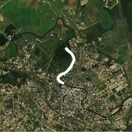 Vologda River walking route map in Vologda