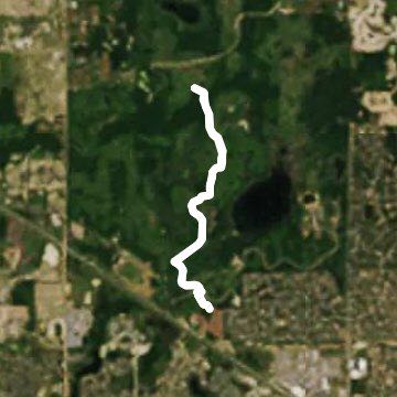 Elm creek park walking route map in Brooklyn Park