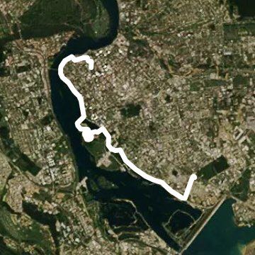 Fox square walking route map in Irkutsk