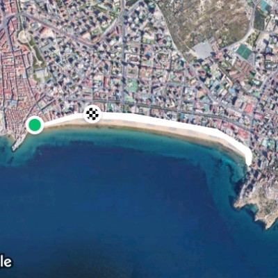 playa vuelta y vuelta.