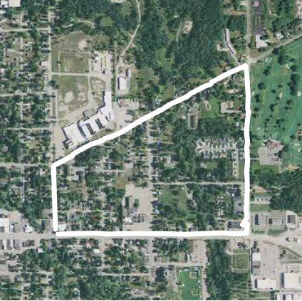 Rite Aid Loop walking route map in West Branch