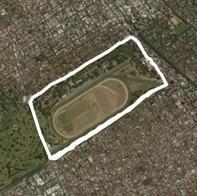 San Isidro Racecourse walking route map in Martínez