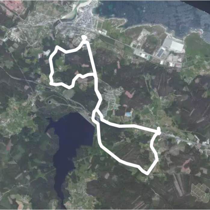 Riocovo walking route map in Cervo