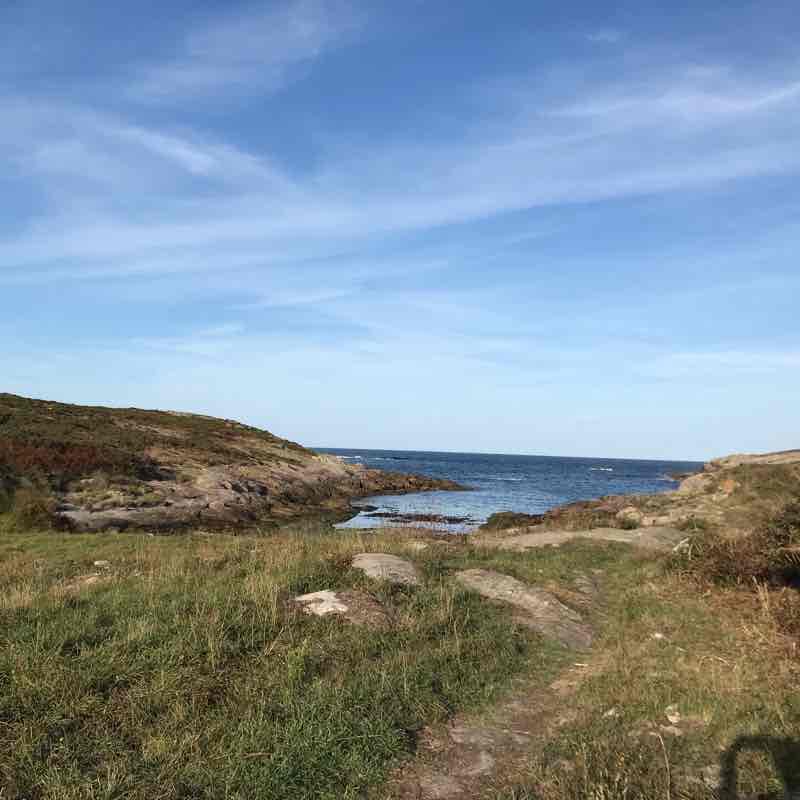 Coastal and inland route walking route map in Cervo