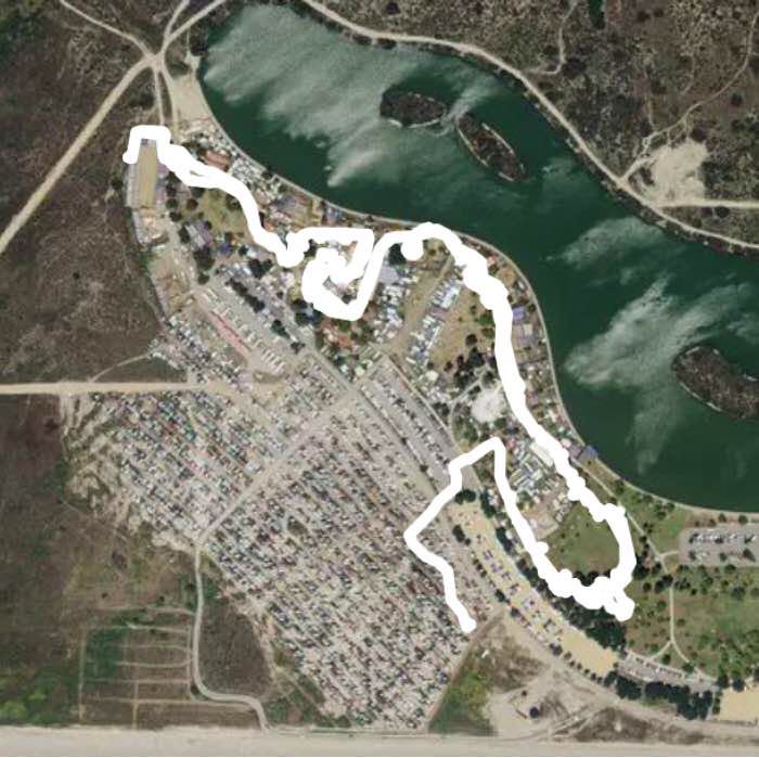 SoCal Renaissance Faire walking route map in Covina