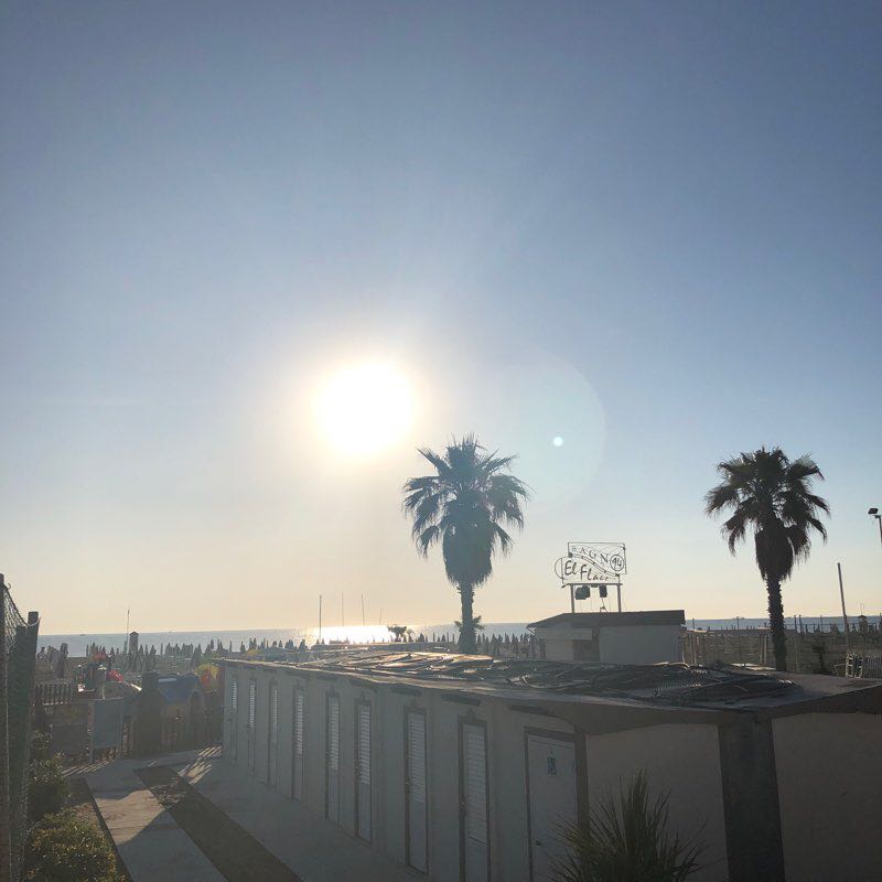 Rimini seafront in the morning walking route map in Rimini