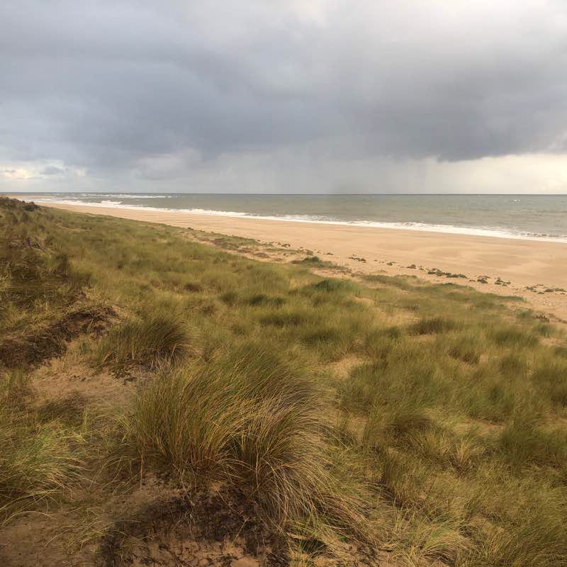 Longbeach Hemsley walking route map in Hemsby
