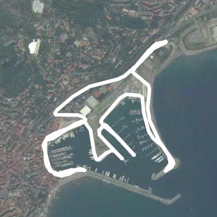 Tourist port walking route map in Imperia
