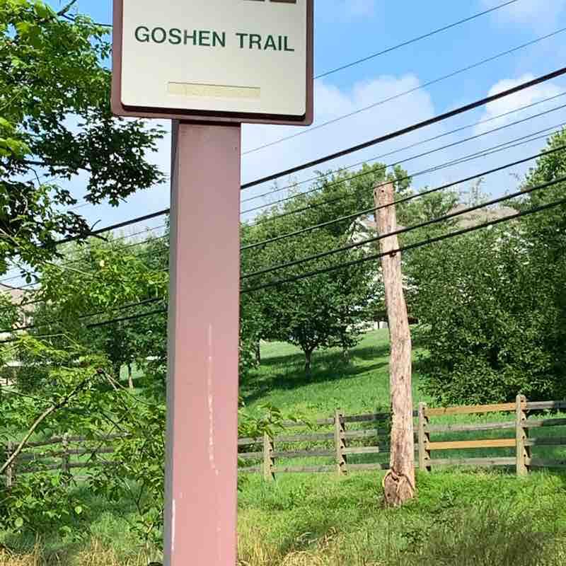 Goshen Road Trail Newtown Square walking route map in Broomall