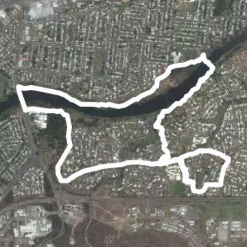 Ross River walkway walking route map in Annandale