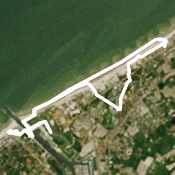 Sturdy beach walk in Westende - Nieuwpoort walking route map in Middelkerke