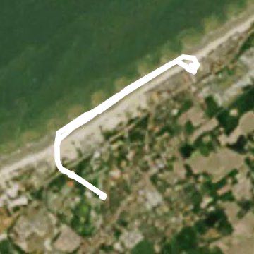 Westende beach walk walking route map in Middelkerke