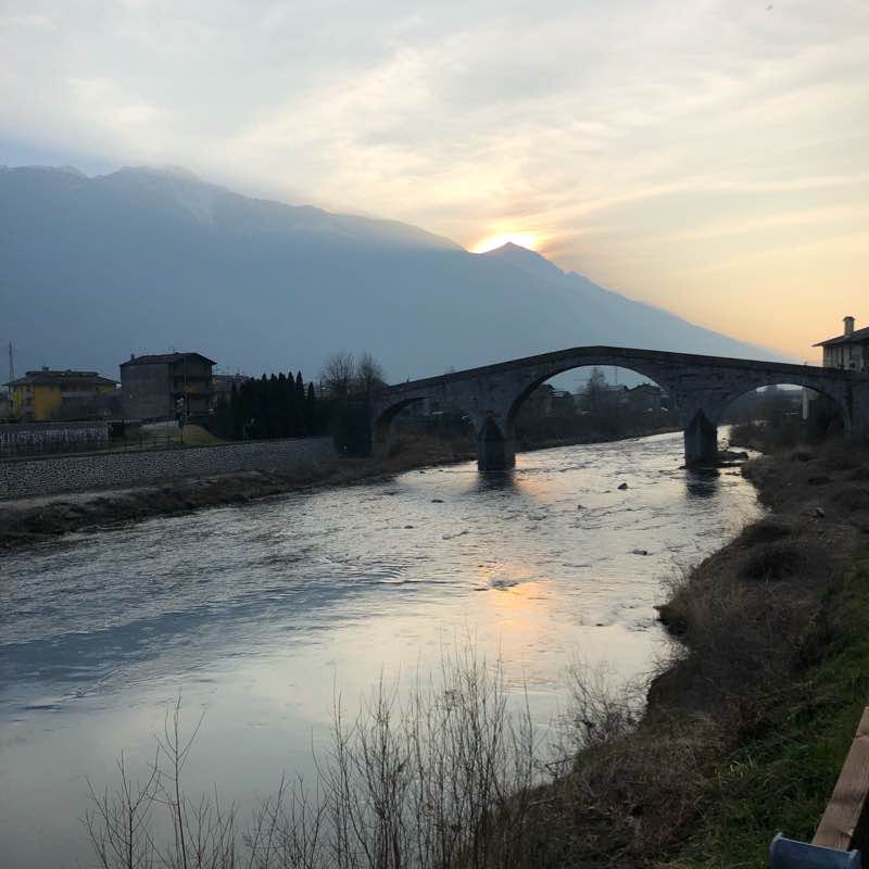 From Morbegno to Talamona along the Adda river walking route map in Campovico