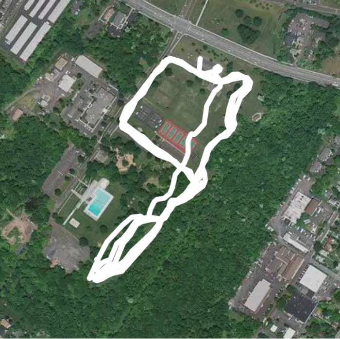 Parkside Place Park walking route map in North Wales
