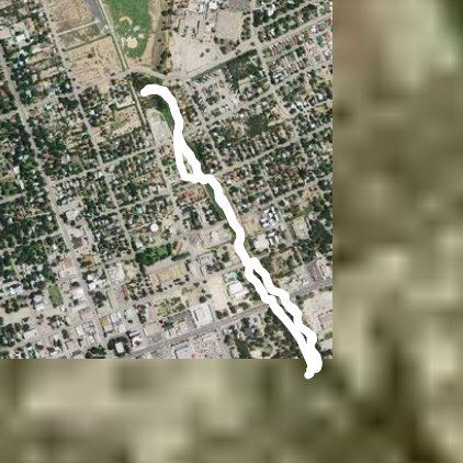 Memorial Park Trail walking route map in Uvalde