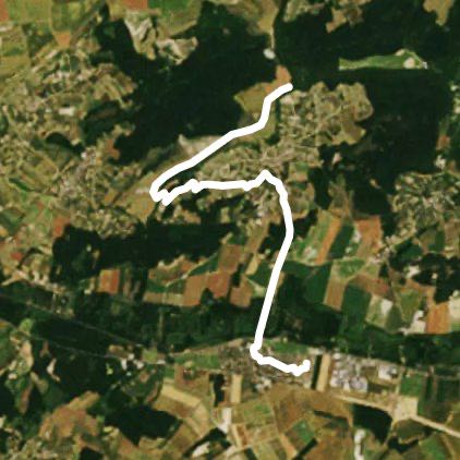 Bel air - Muizon walking route map in Trigny