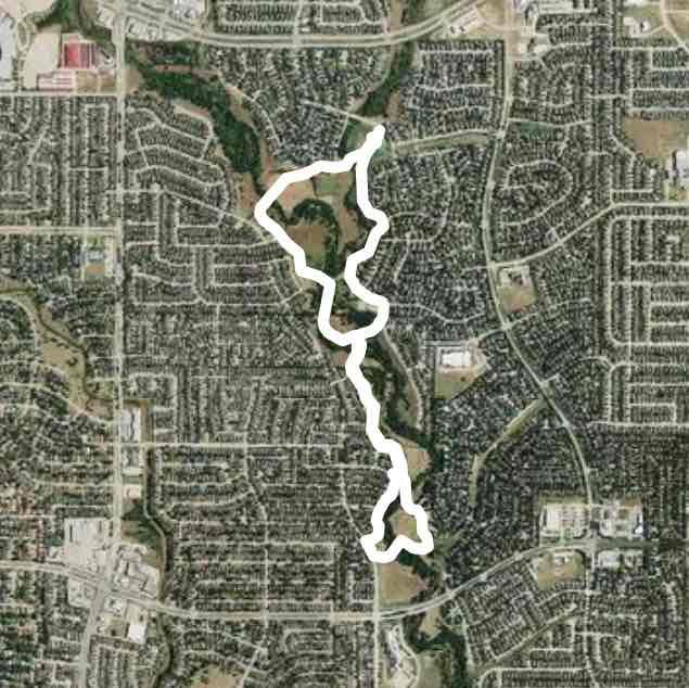 Arcadia 3.25 Miles Walk Trail Fort Worth, Texas, USA Pacer
