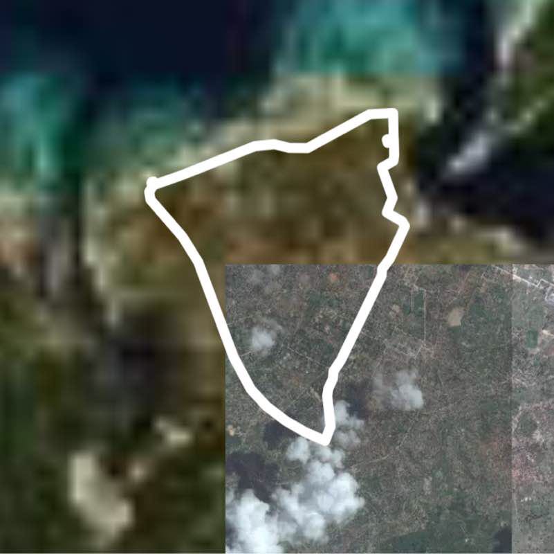 Mtwara beach walking route map in Mtwara