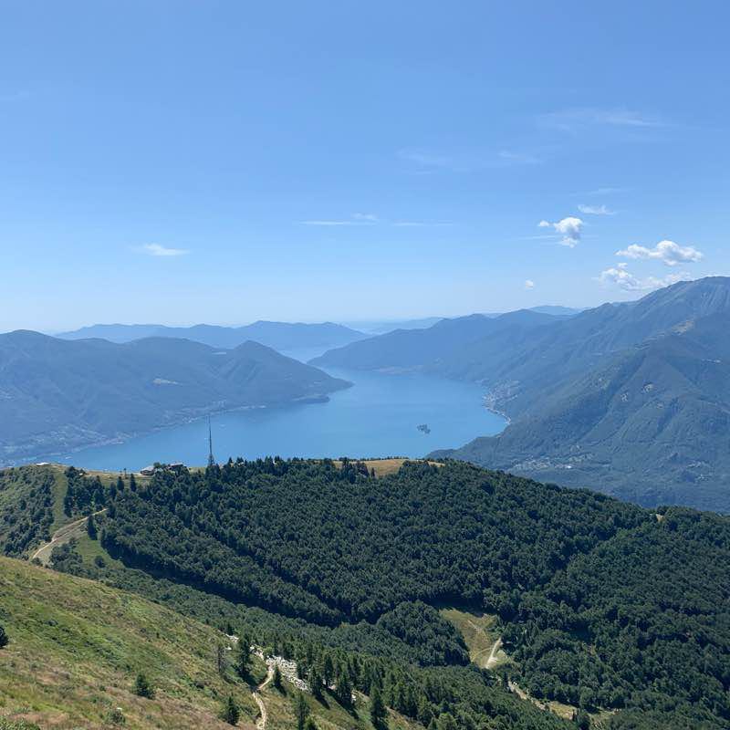 Cimetta Trail walking route map in Orselina