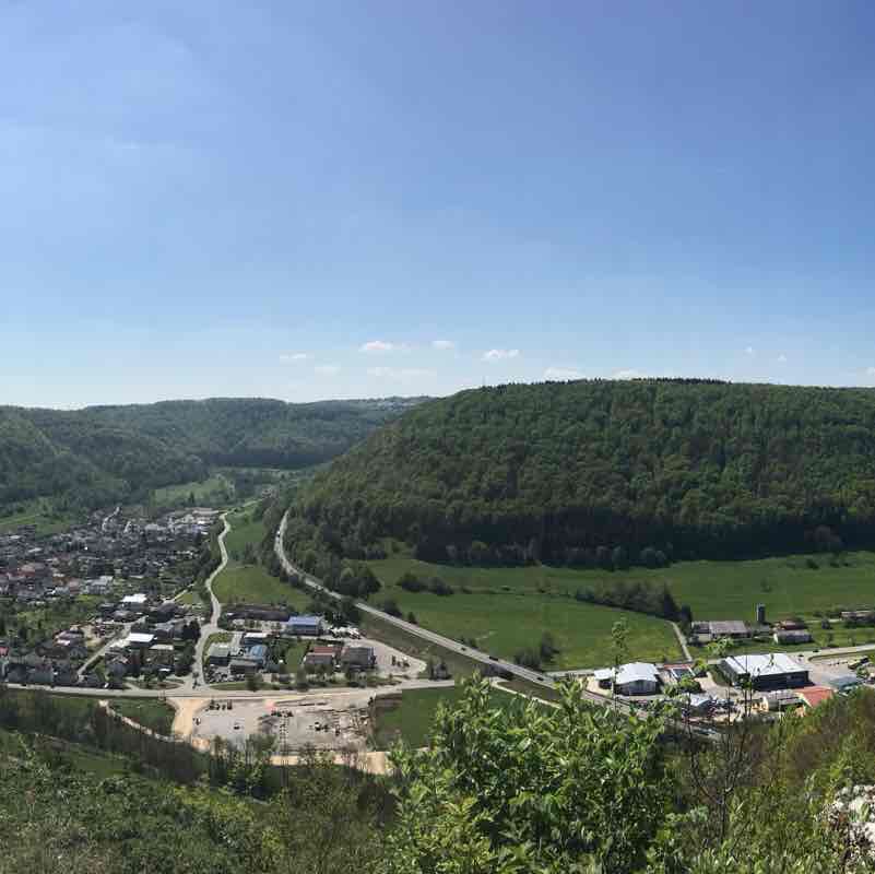 Nice hike to the Kreuzkapelle walking route map in Bad Ditzenbach
