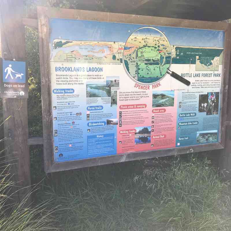 Southern Pegasus Bay walking route map in Christchurch