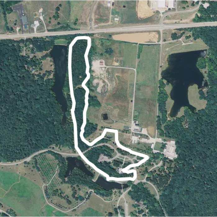 Edible Garden Loop walking route map in Shepherdsville