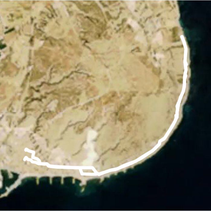 Virgin of the Rosary walking route map in Santa Pola