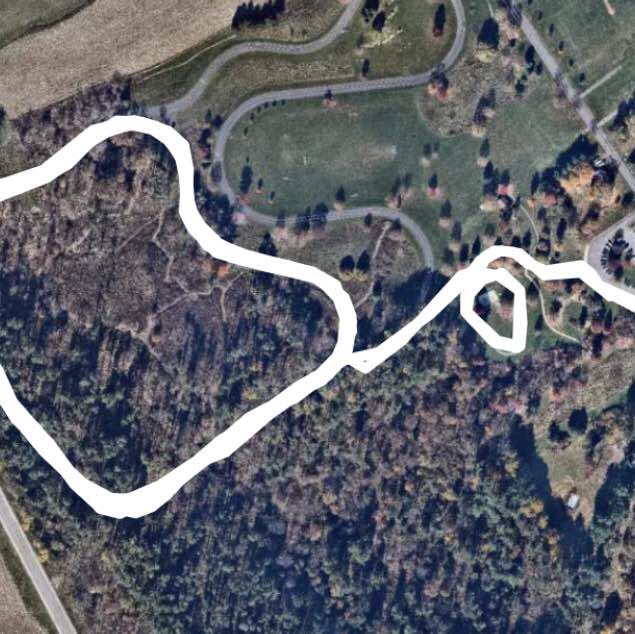 Rodale park walking route map in Macungie