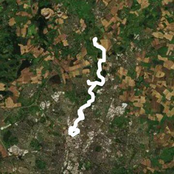 Watermead walking route map in Thurmaston