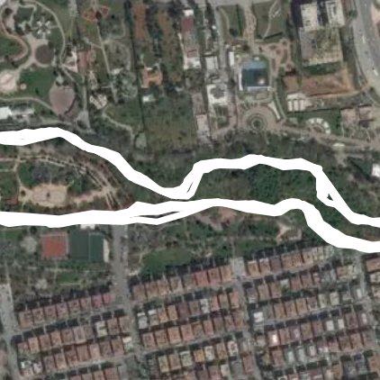 Poplar park walking route map in Gaziantep