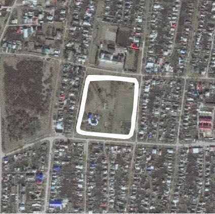 School park walking route map in Korenovsk