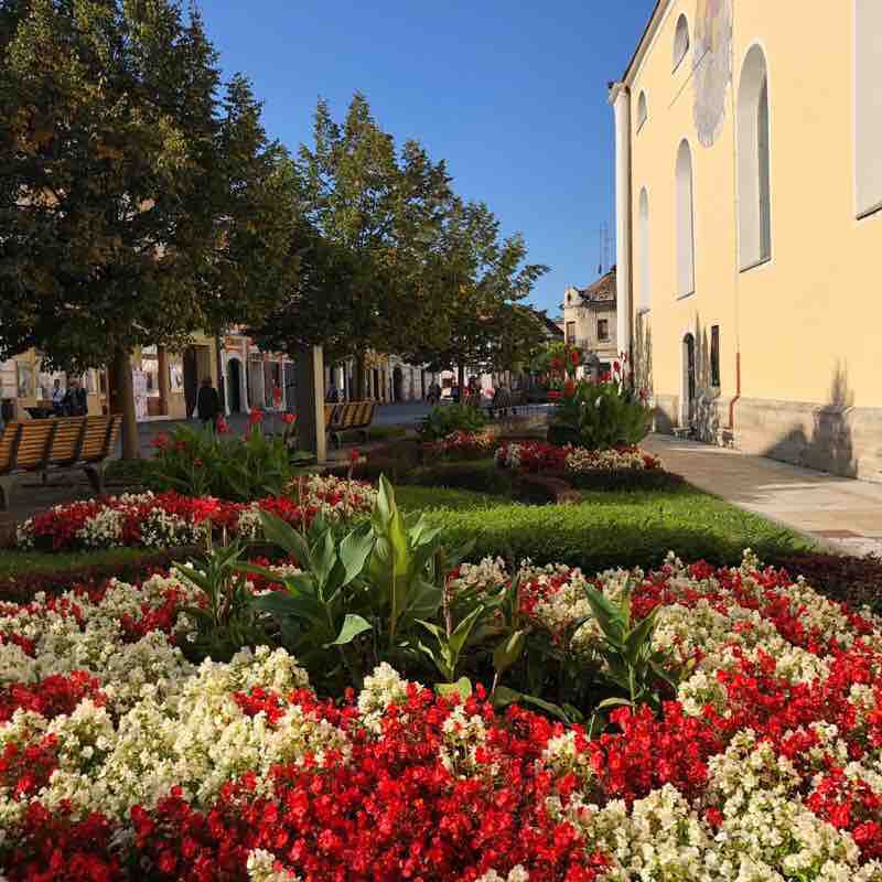 Varazdin walking route map in Varaždin