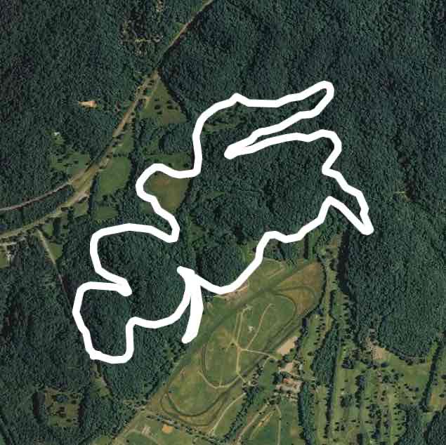 Walking the hills near Vaughn's Gap walking route map in Forest Hills