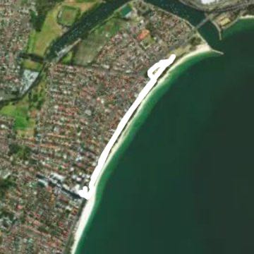 Brighton Le Sands walking route map in Brighton-Le-Sands