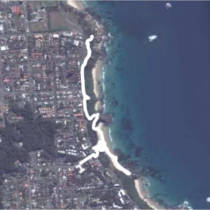 Morning walk with Bro Ferdie and Sis Sulay walking route map in Port Macquarie