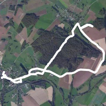 Courbon Thienans Oak and Montroz Road walking route map in Thiénans