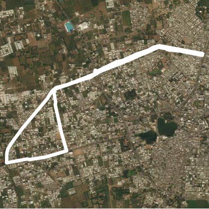DZ School walking route map in Anand