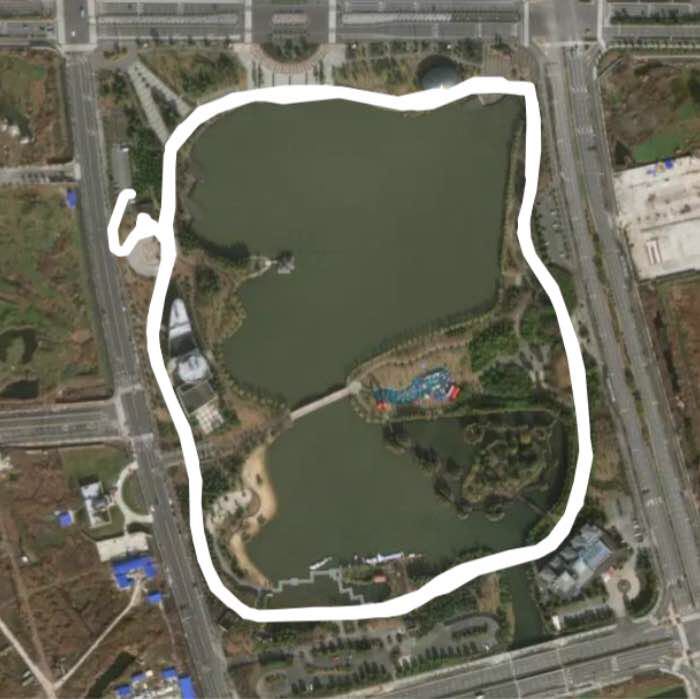 Ronghu walking route map in Tai Zhou Shi