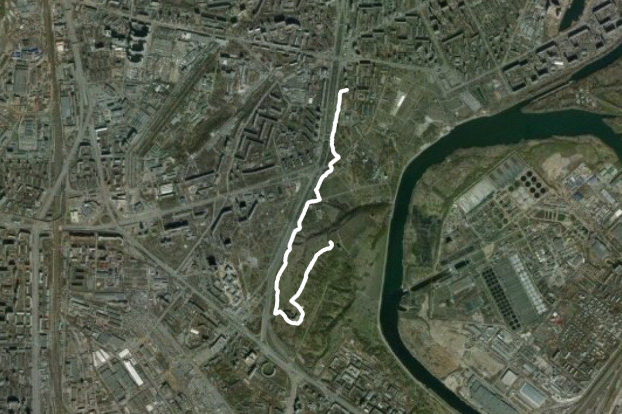 3,72 Км маршрут в округ Нагатинский затон,115470,Москва,Московская область,Россия