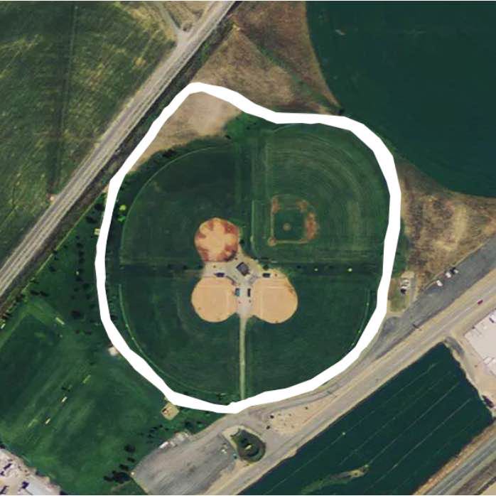 Sports complex walking route map in Omak