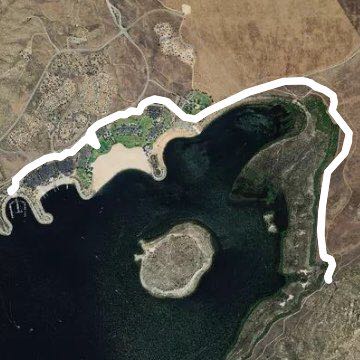 Lake Perris State Recreational Area walking route map in Nuevo