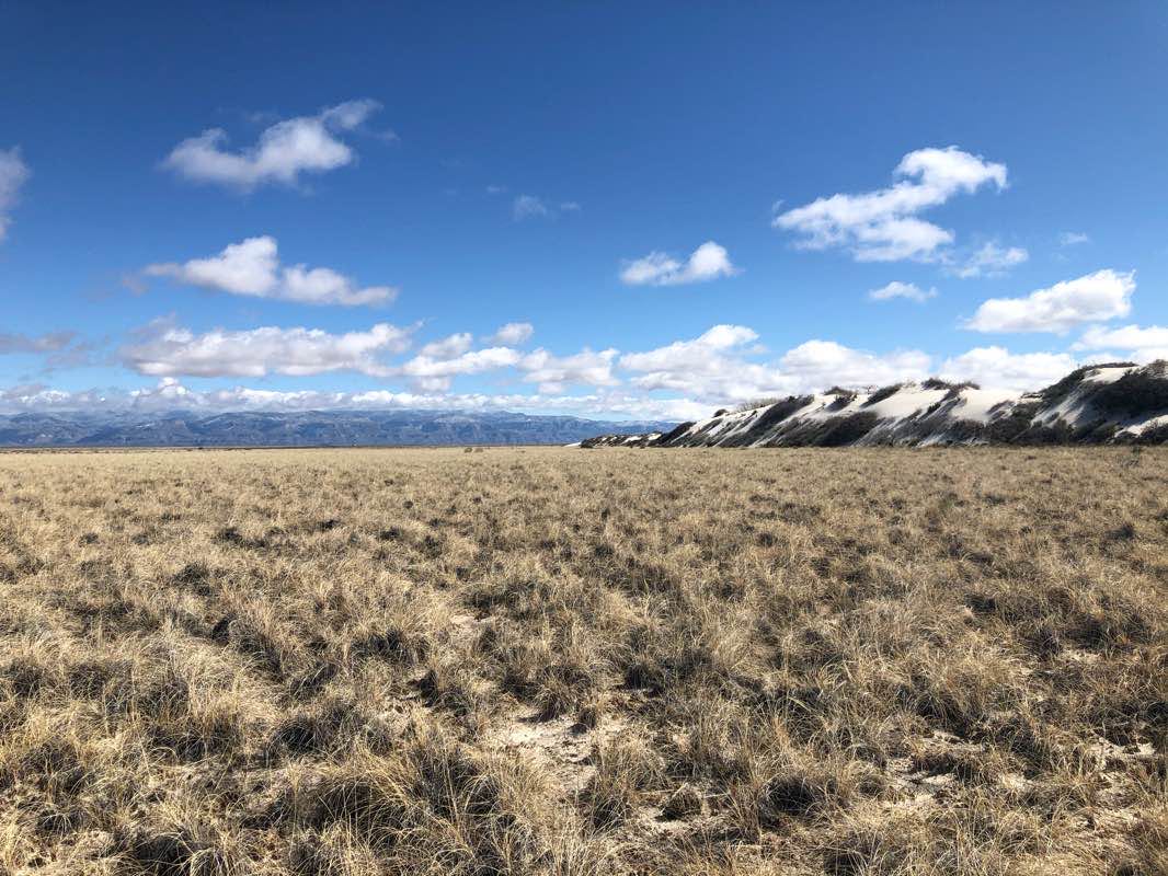 walking near me in White Sands National Park in winter
