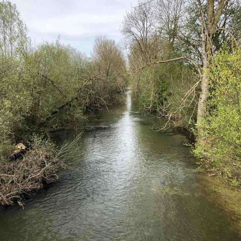 Blessonville to bridge the city walking route map in Blessonville
