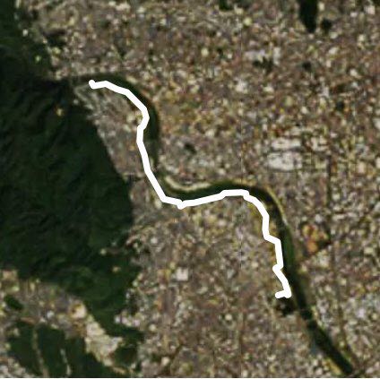 渡月橋から桂離宮