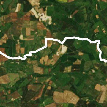 Lower Slaughter to Guiting Power on Wardens Way walking route map in Lower Slaughter