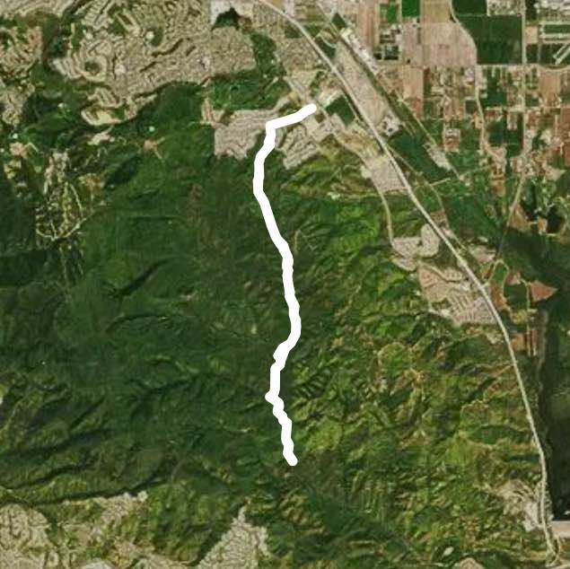 Chino hills state park walking  walking route map in Chino